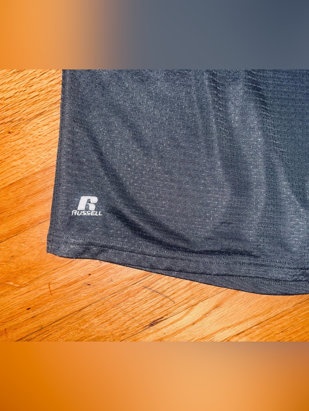 Russell Athletic Men's Gray Mesh Athletic Shorts L Elastic Waist Drawstring